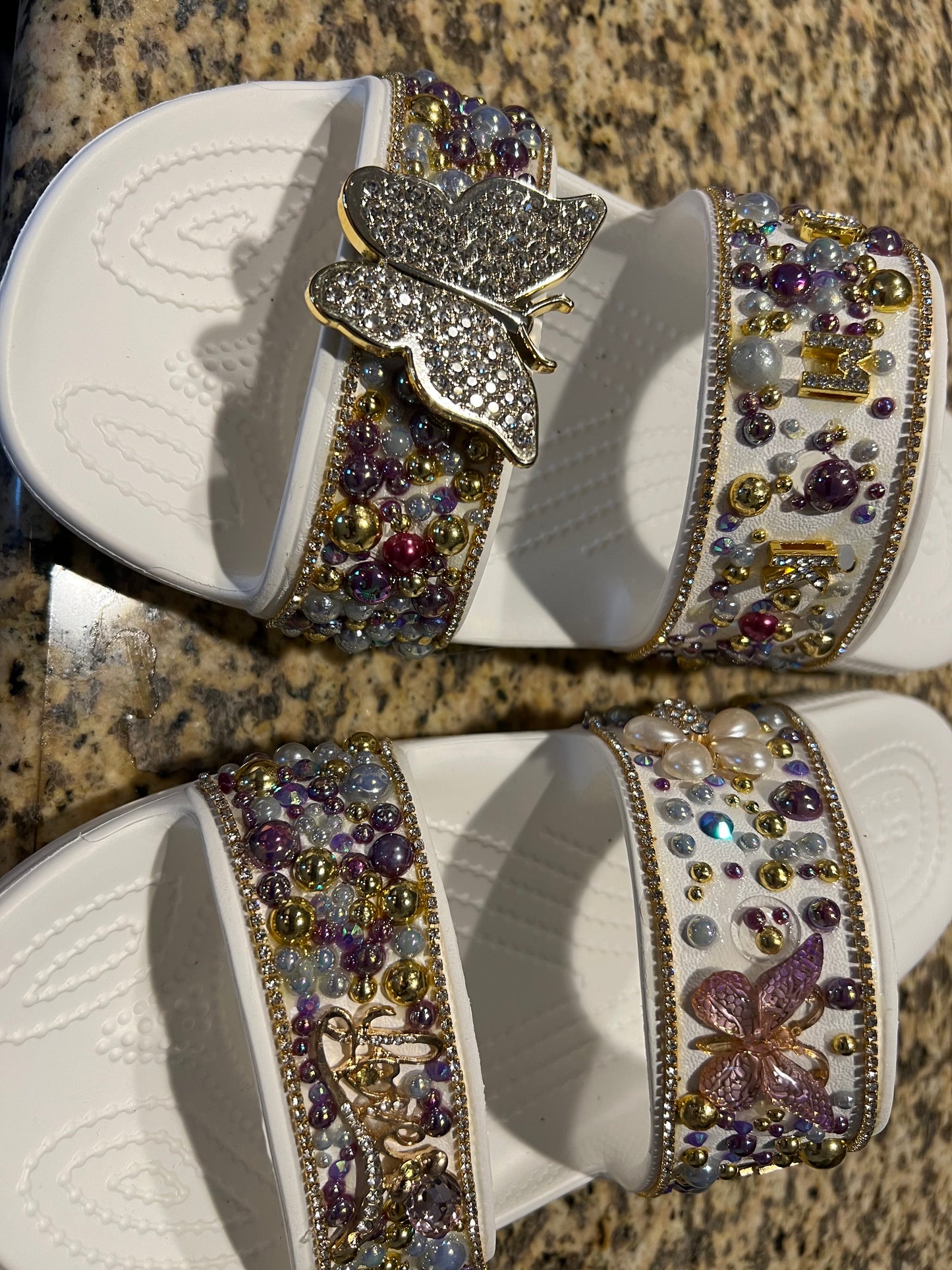 Custom Bedazzled Garden Clogs | Personalized Rhinestone Crocs-Style Shoes | Glitter Bling Clogs for Women