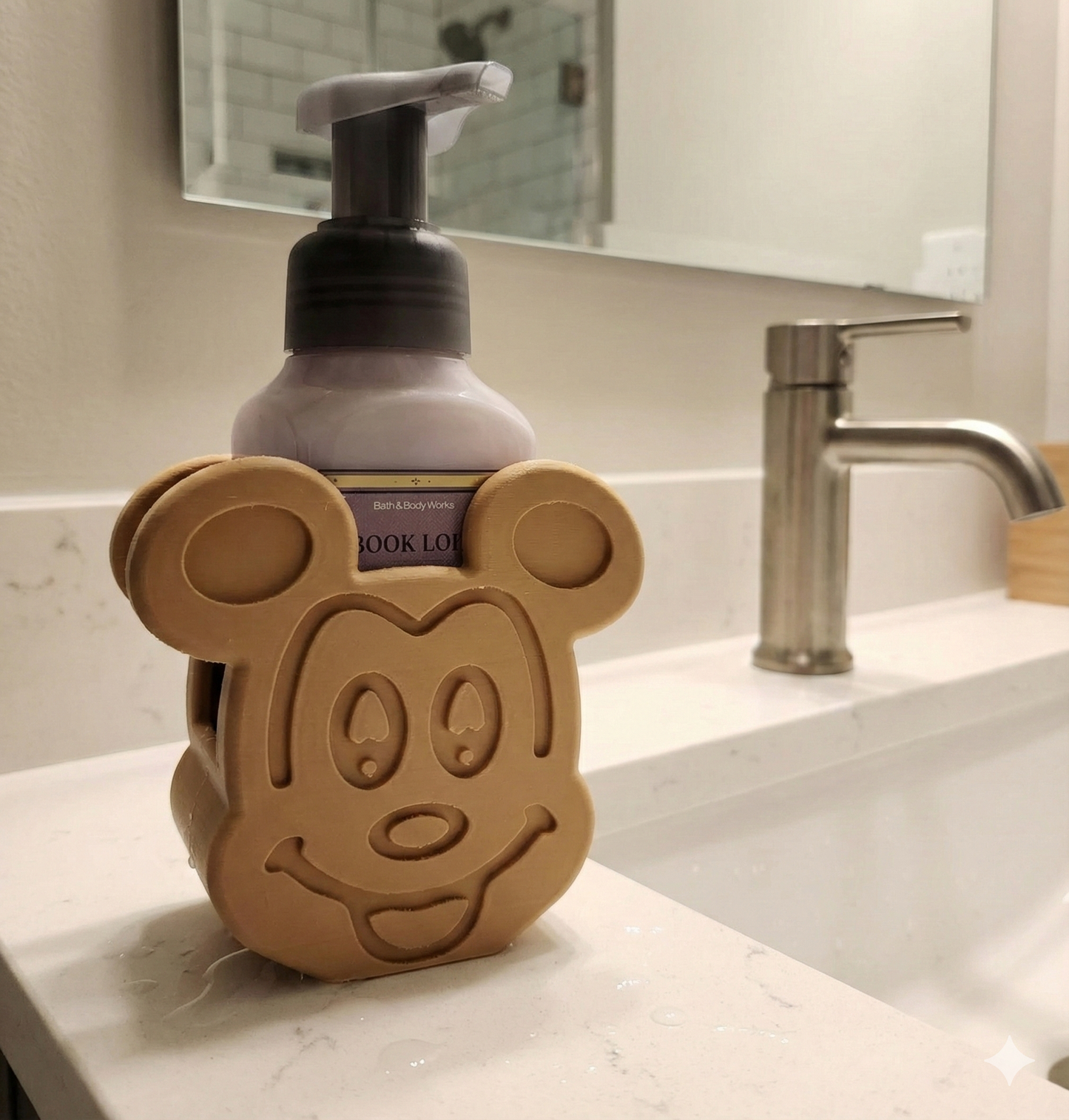 Mouse Waffle Foam Soap Holder – Fits Bath & Body Works Foam Soap Bottles