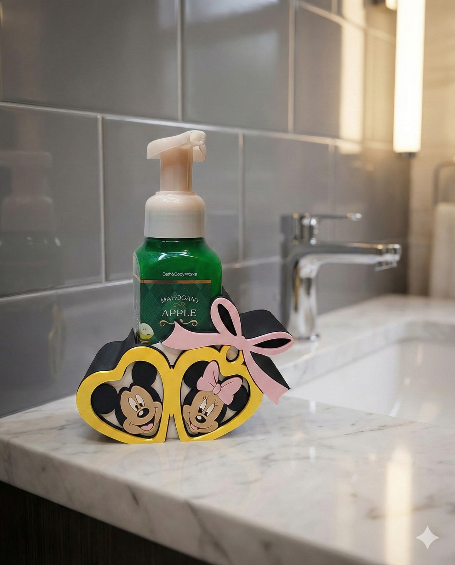 Mouse Heart Locket Foam Soap Holder