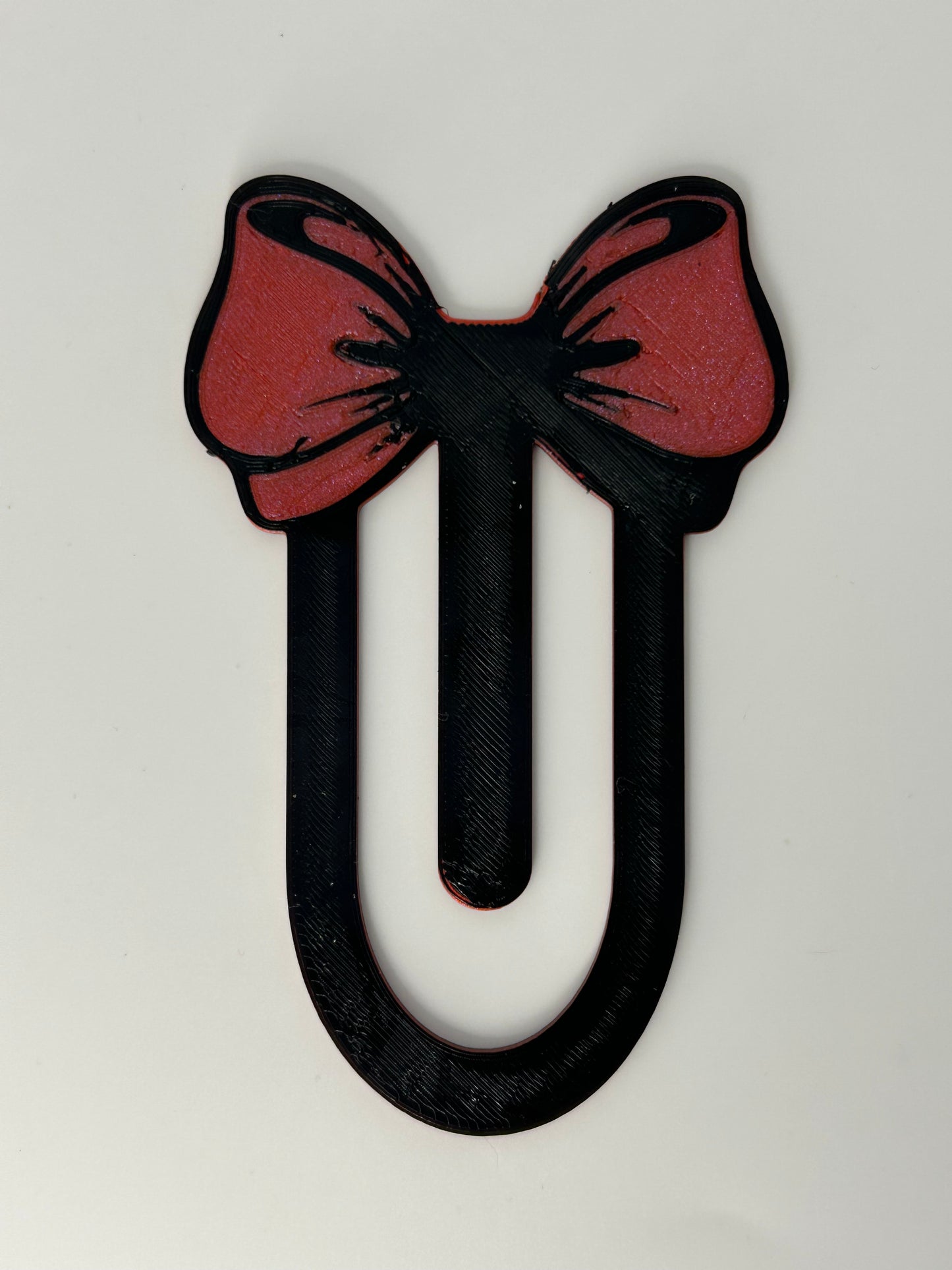 Jumbo Paperclip - Bow Black/Pink