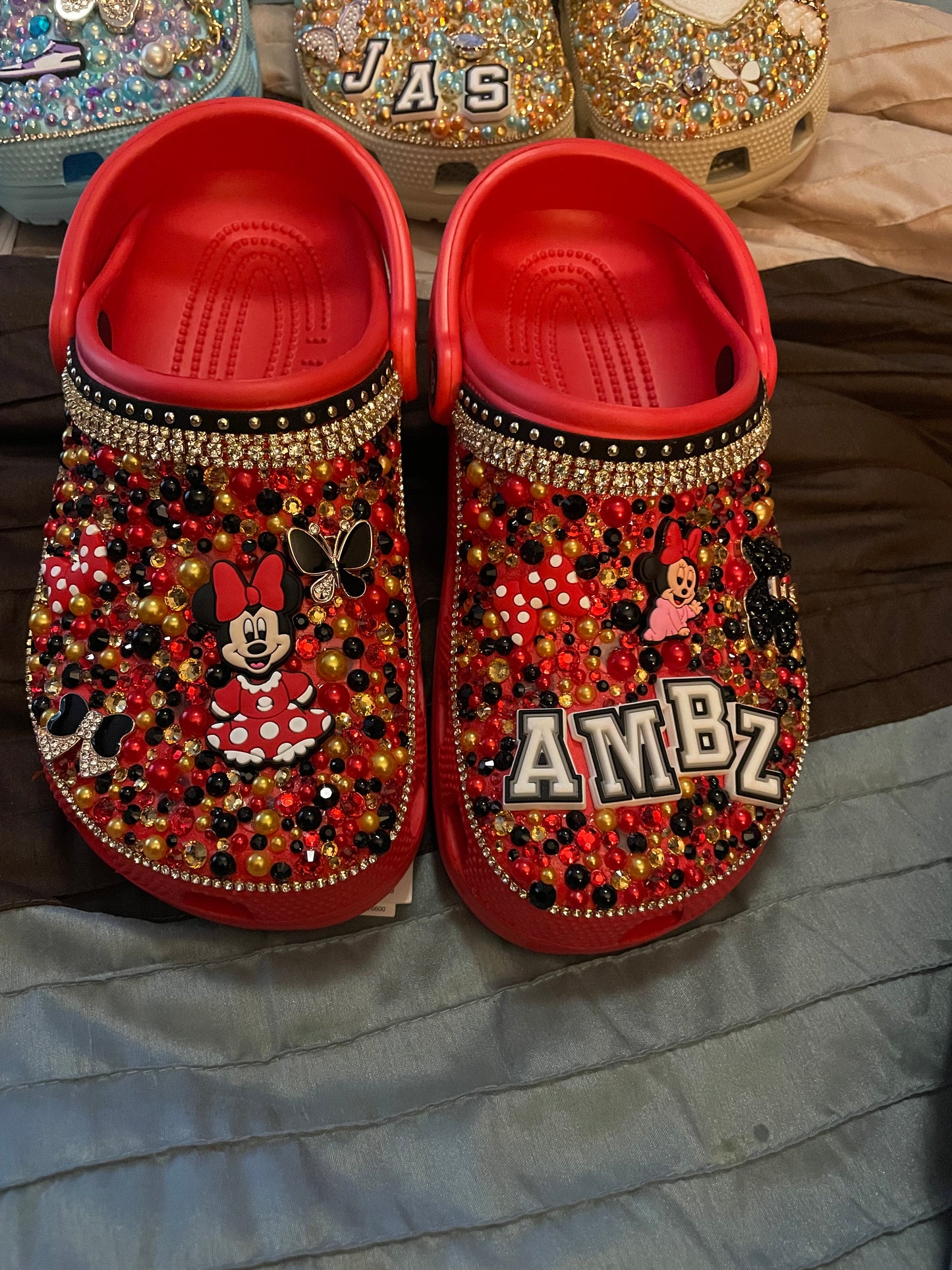 Custom Bedazzled Garden Clogs | Personalized Rhinestone Crocs-Style Shoes | Glitter Bling Clogs for Women