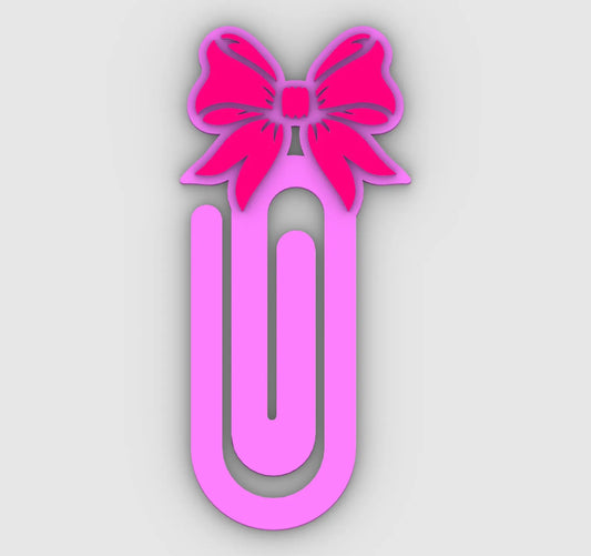 Jumbo Paperclip - Bow Pink