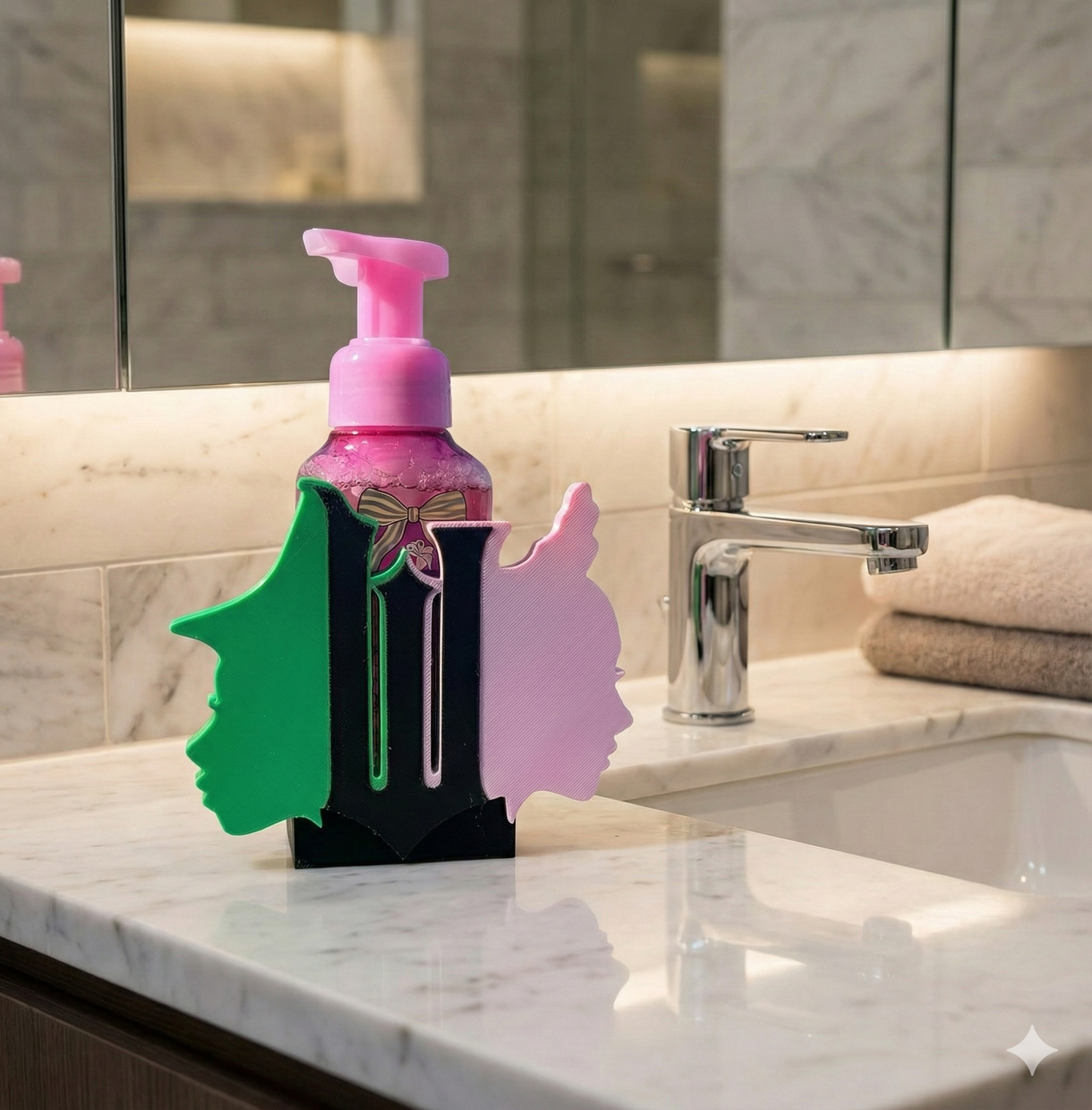 Wicked-Inspired Glinda & Elphaba Foam Soap Holder