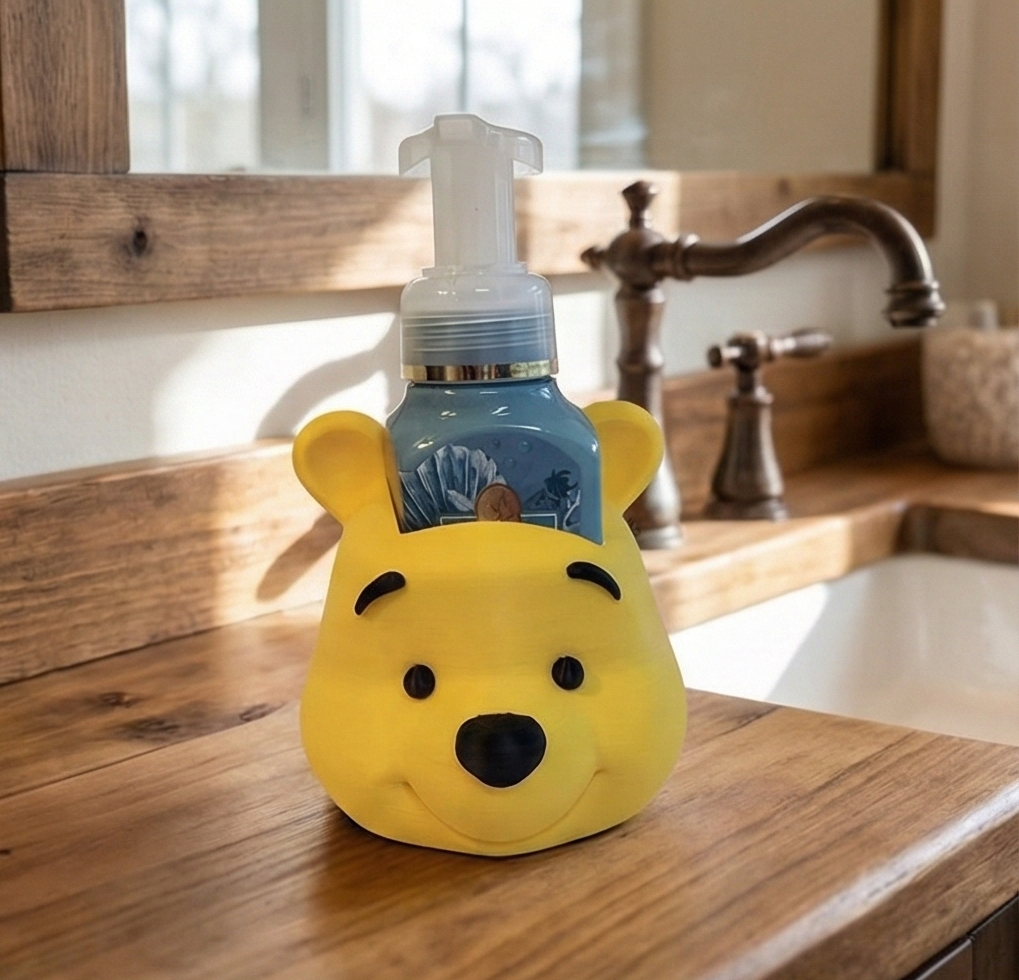 Bear-Inspired Foam Soap Holder